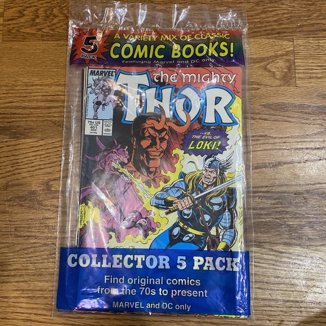 NEW Marvel and DC Comic Book Collector 5 Pack Variety Mix Classics VTG THOR 401