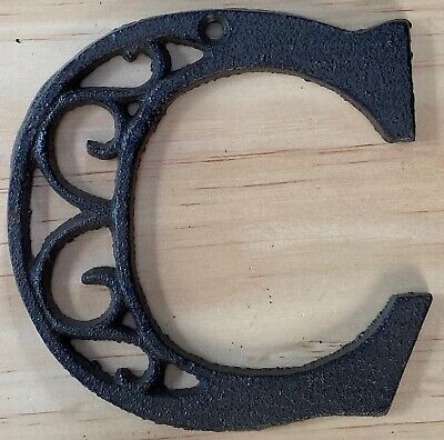 Letter C - Cast Iron Ornate House Craft Indoor Outdoor Scroll Alphabet Letters