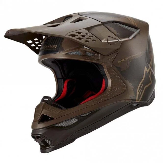 Alpinestars Supertech S-M10 LE INDIANAPOLIS MX Motocross Helmet (Brown/Gold)