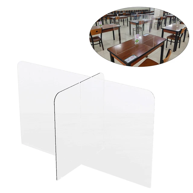 Sneeze Guard Acrylic Isolation Baffle Plexiglass Table Checkout Counter Shield