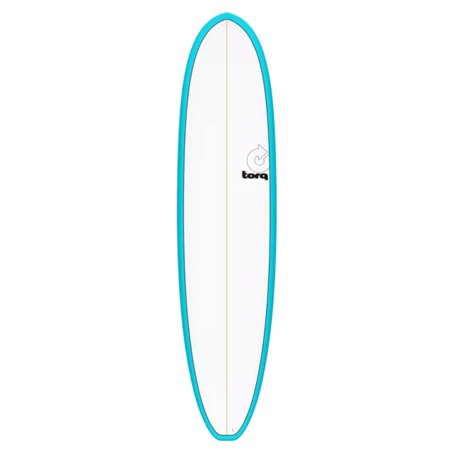 Surfboard TORQ Epoxy TET 8.2 V+ Funboard Blau Pinline