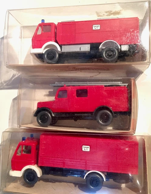 LOT 2 CAMIONS Roskopf 515 et Wiking 564 Mercedes dont EBENER SPEDITION 1/87 HO EUR 16,00