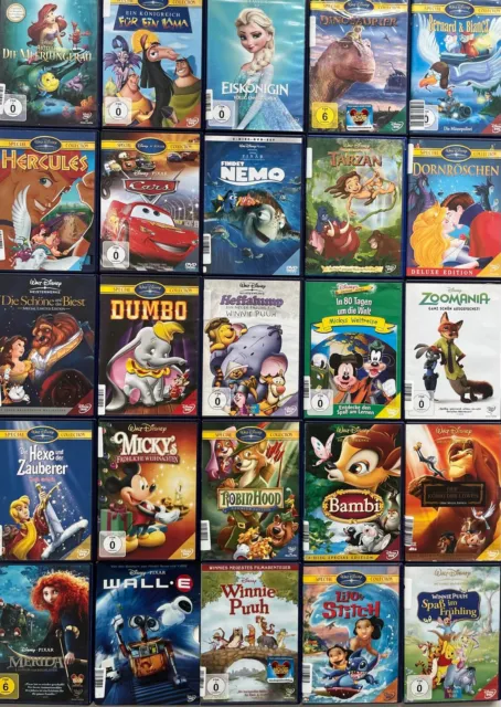 25 Disney Filme - Mega Sammlung für Kinder, u.a. Tarzan, Arielle, Zoomania | DVD