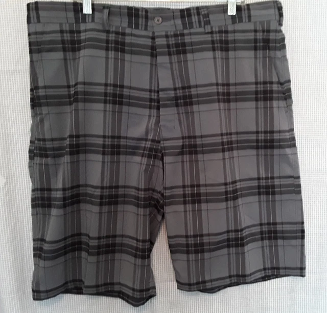 Men's Shorts Chino Bermuda Golf Snake Eyes Dry 18 Flat Front Stormy Grey