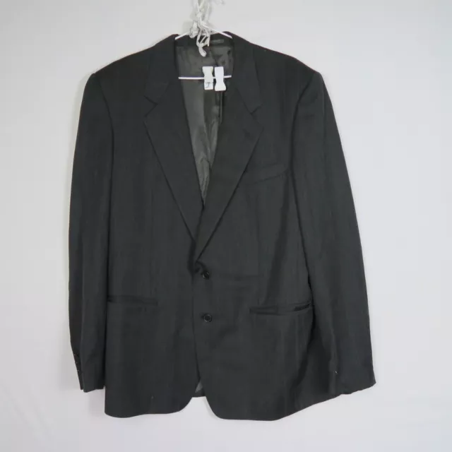 Ermenegildo Zegna Mens Suit Tuxedo Jacket 54 or XXL Black Collared Formal Parker