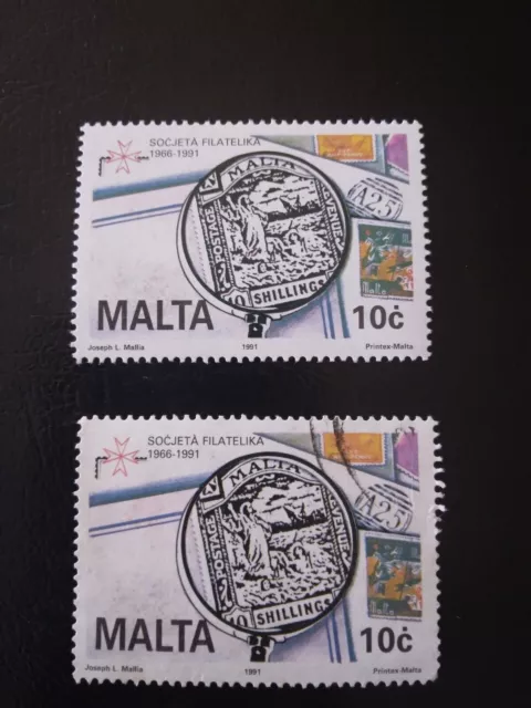 Malta 1991 SG 887 25th Anniversary Of Philatelic Society of Malta MNH & Used 