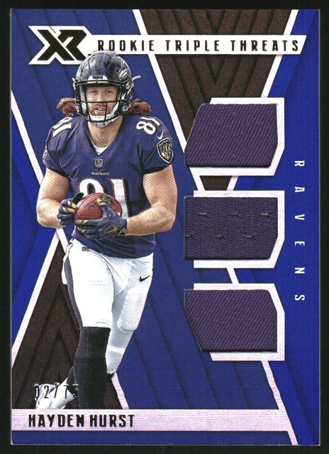 Carte Sport NFL Nico Collins 2021 Panini XR - Rookie Triple Threats Materials Gold #2/10 - SGC 9