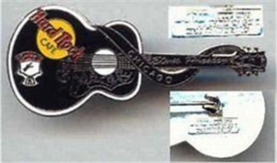 Hard Rock Café Chicago 1990s Elvis Dead Rocker Guitare Broche Séries 2 #1764