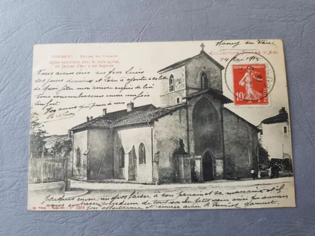 CPA / Carte postale ancienne - DOMREMY église du village Coll Jeanne D'Arc (88)