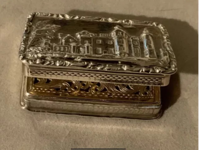 1835 William IV Hallmarked Silver Vinaigrette-Abbotsford House, Taylor & Perry
