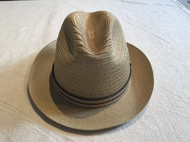Vintage, STEVENS- America's Comfort Hat, Milanwear, Straw Fedora, 6 7/8