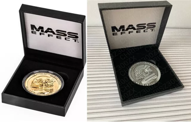 Mass Effect Trilogy Reaper War Challenge Coin 2 N7 Shepard Figure