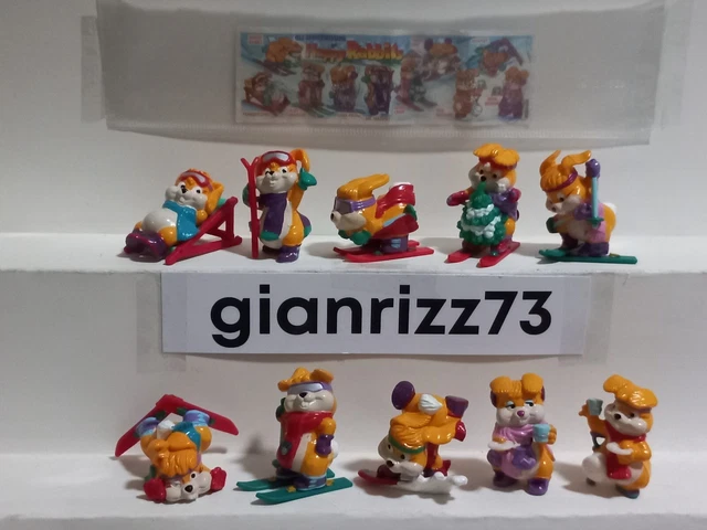 Collection Complète Kinder Surprise Happy Rabbits Ski Bunnies + 1 Carte - Occasion - Fabriqué En Allemagne