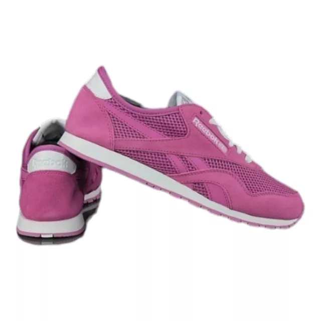 Reebok Classic Nylon Slim Pink Sneaker Pigment Mesh Women SZ 9 Shoe M46559 2