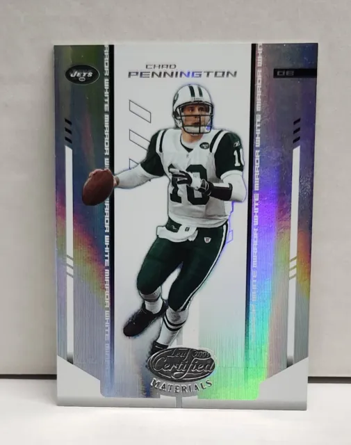 CHAD PENNINGTON 2004 Leaf Certified Materials MIRROR WHITE ~ #'d /150 ~ JETS
