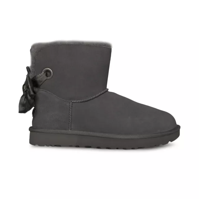 UGG CUSTOMIZABLE BAILEY Bow Mini Charcoal Suede Women's Boots Size Us 9 ...