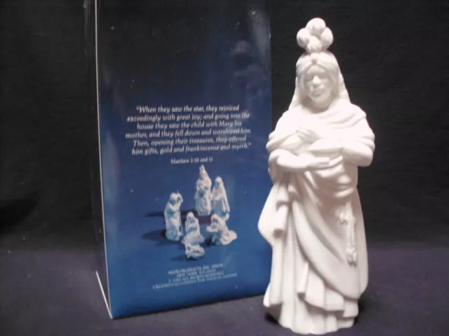 Avon Nativity Collectibles King Magi KASPAR Wise Man White Porcelain Bisque 2