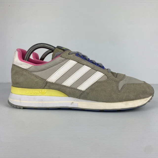 Adidas Original Sneakers Womens US 9 ZX 500 OG W Grey Yellow Pink Blue Suede