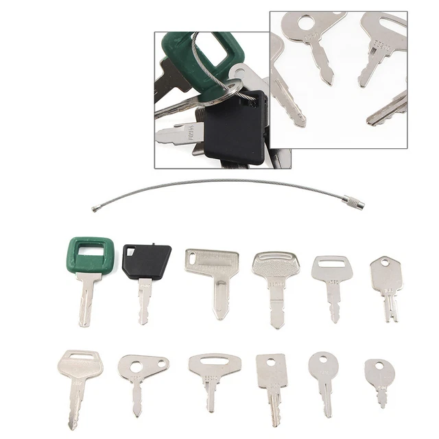 12 Keys Heavy Equipment Construction Ignition Key Set For Caterpillar For Volvo