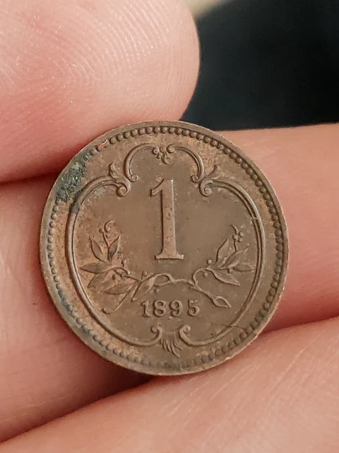 Austria / Hungary  Habsburg 1895 1 Heller  Franz Joseph I 1848-1916  KM#2800 T48