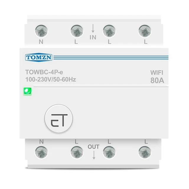 Interruptor de circuito 3 fases 80A Din riel WIFI control remoto por Ew Z2F9