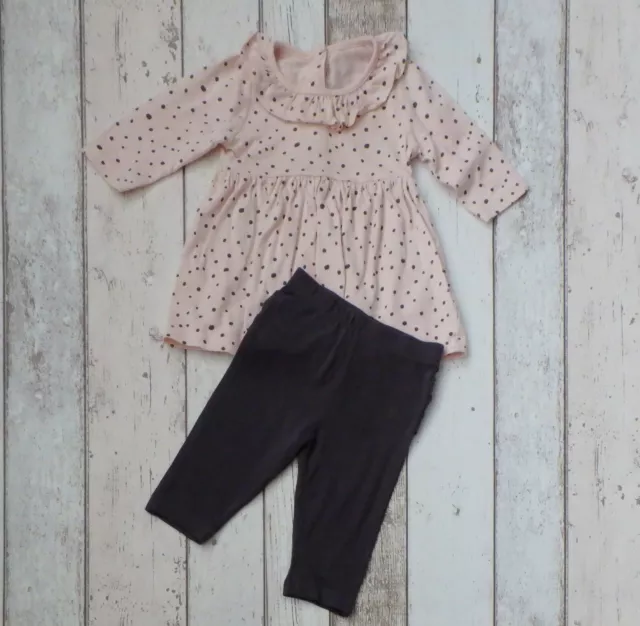 ** Pretty Baby Girl Spotted Top & Legging Outfit - Matalan (0 - 3 months) **