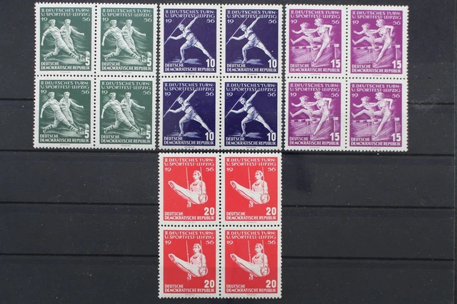 DDR, MiNr. 530-533, Viererblöcke, postfrisch / MNH - 653339
