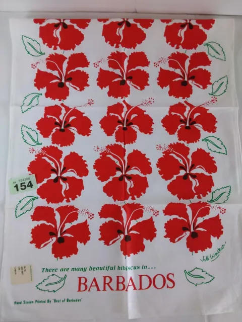 Souvenier Tea Towel    Barbados    Unused