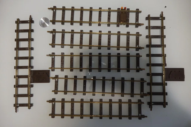 Lot de 11 éléments pour trains anciens, rails, etc