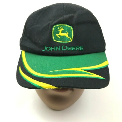 Vintage John Deere Ajustable Casquette Cap Bleu Sarcelle/Vert swingster USA 