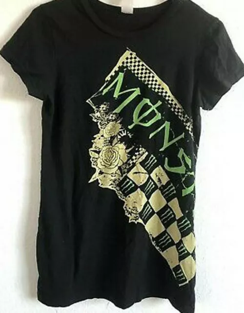 Original Monster Energy Ladies Side Print Long Tee Shirt Size Medium (2008) NEW