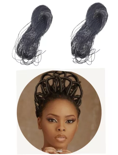 Fils pour tresses africaine ancien lot de 2