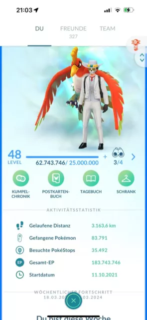 Pokémon Go Account Level 48