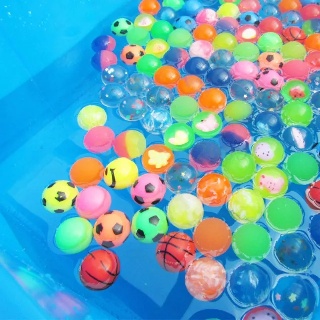 10x Colorful 27mm Bouncy Jet Balls Kids Toy For Pinata  Loot Party Bag Fill*TMS1 2