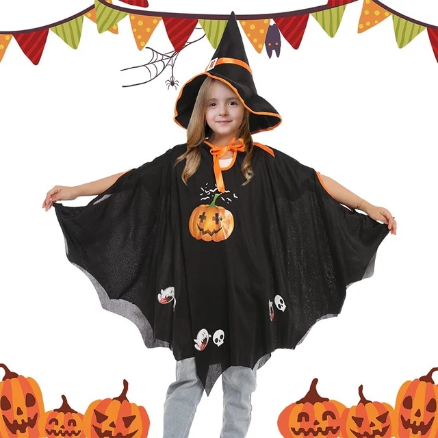 Wishstar Vestito Halloween Zucca，Costume Halloween Bambino，Halloween P