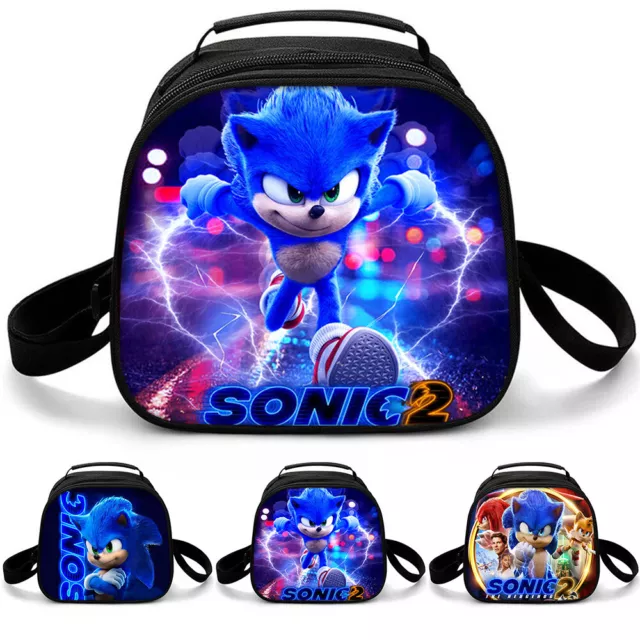 Sonic the Hedgehog 2 Lunch Box Kids Thermal Insulated Shoulder Strap Picnic Bag
