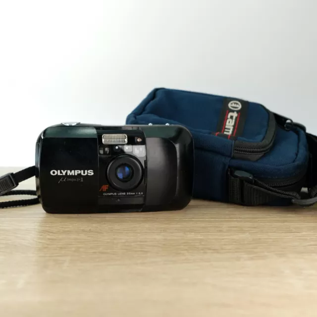 Olympus μmju 1 Panorama f/3,5 35 mm Kompaktfilmkamera schwarz mju Point & Shoot