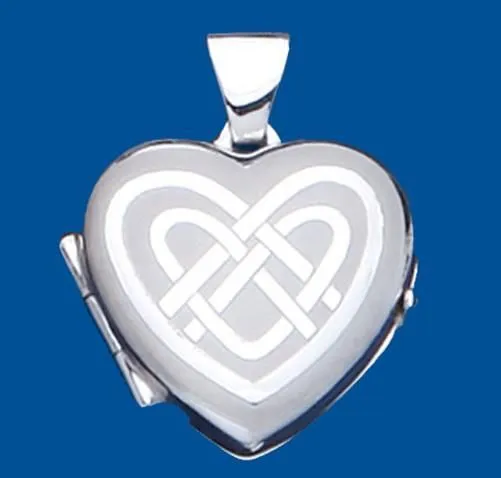 Celtic Heart Locket Sterling Silver