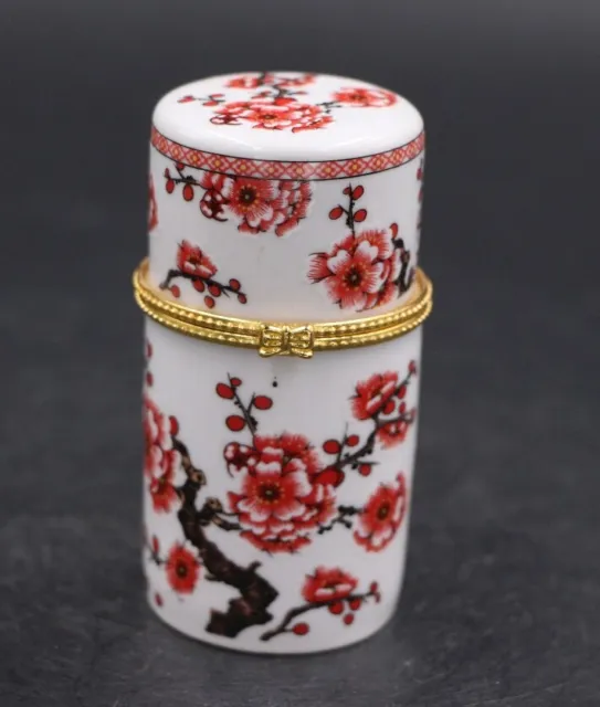 Chinese Porcelain plum blossom Toothpick Box Holder Storage Lucky Jewelry Box