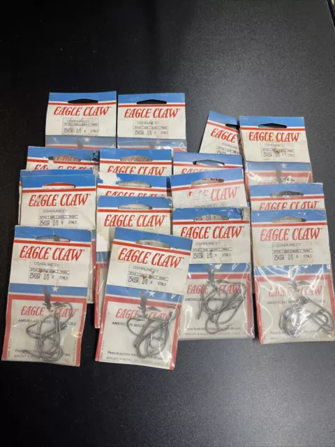 EAGLE CLAW 635 O'shaughnessy 90° Jig Hook 50 Pack Choose Size 1 To 7/0  $5.59 - PicClick