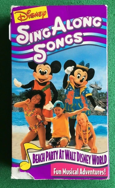 Mickey's Fun Songs Beach Party At Walt Disney World SING ALONG SONGS Mickey's Fun Beach Party Walt Disney World VHS + DVD