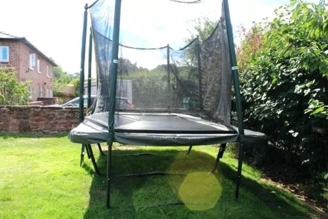Jump Extreme 10x17 ft Rectangle Rectangular Trampoline with Safety Net Enclosure