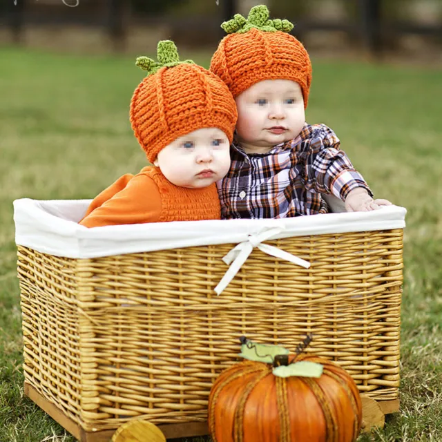 Baby Pumpkin Hat Halloween Knitting Hat