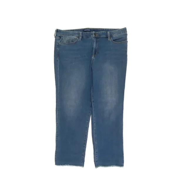 Bandolino Millie Straight Crop Raw Hem Women's size 16 Medium Blue Denim Jeans