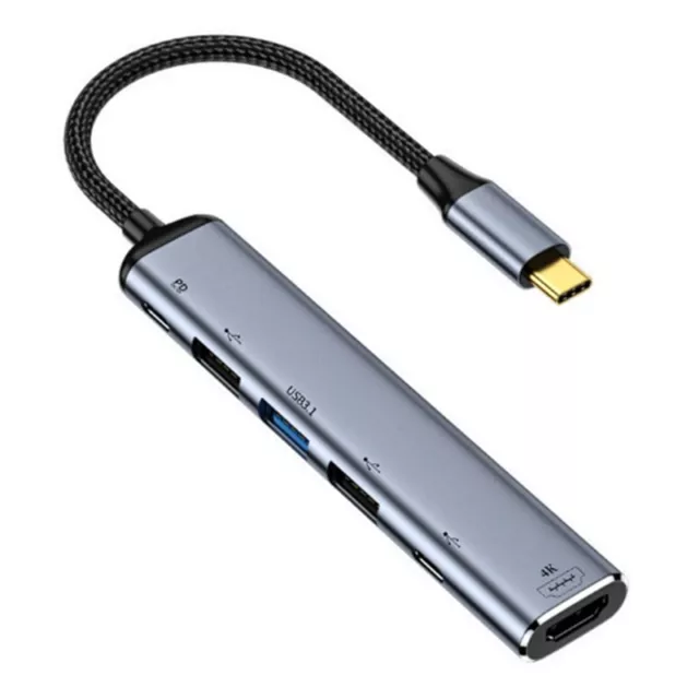 Tragbarer USB 3.1 Typ-C-Hub auf -Kompatibler Multi-Splitter-Adapter 4K 5843