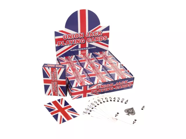 Job Lot of 216 Packs of Union Jack PLAYING CARDS Party Toy Wholesale Bulk Buy