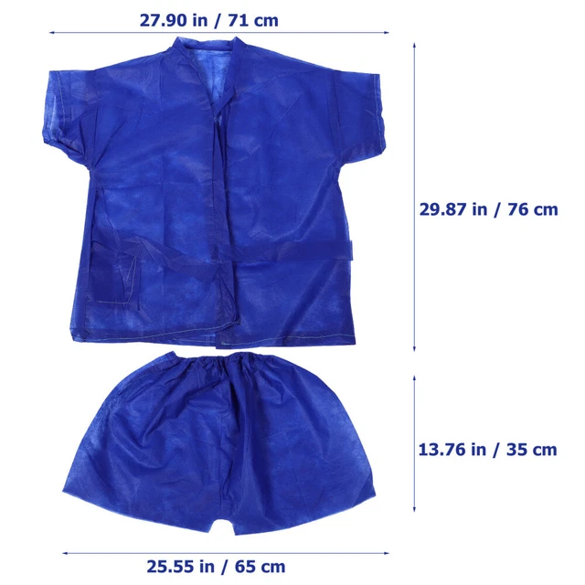 5 SETS DISPOSABLE Sauna Suit Bathrobe Nonwoven Fabric Women's Sweat