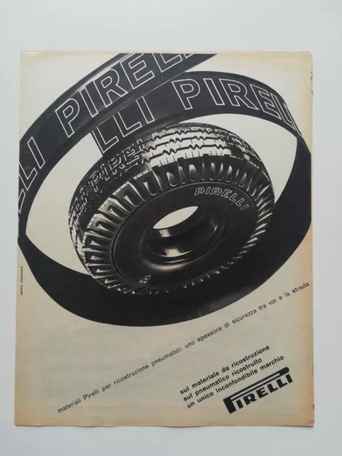 Clipping Pubblicità Advertising 1963 Pneumatici PIRELLI Spessore di Sicurezza