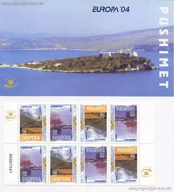 Europa Cept 2004 - Albanien Markenheft Mh 8 Teilgezähnt - Eur 50,00