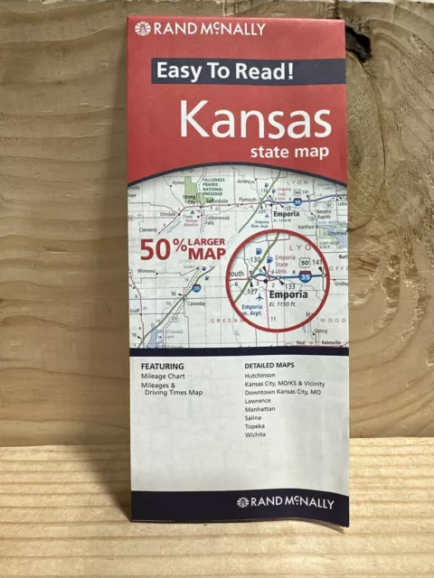 Rand McNally Easy To Read: Kansas State Map - Map By Rand McNally - GOOD